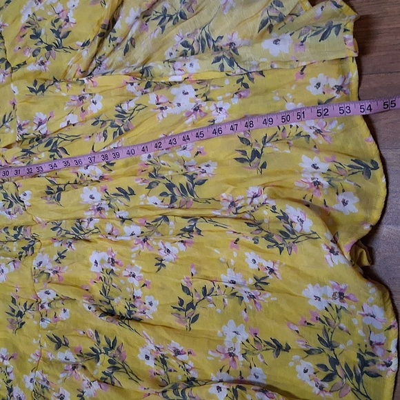 Floral Yellow Womens Maxi Dress - Picture 10 of 10